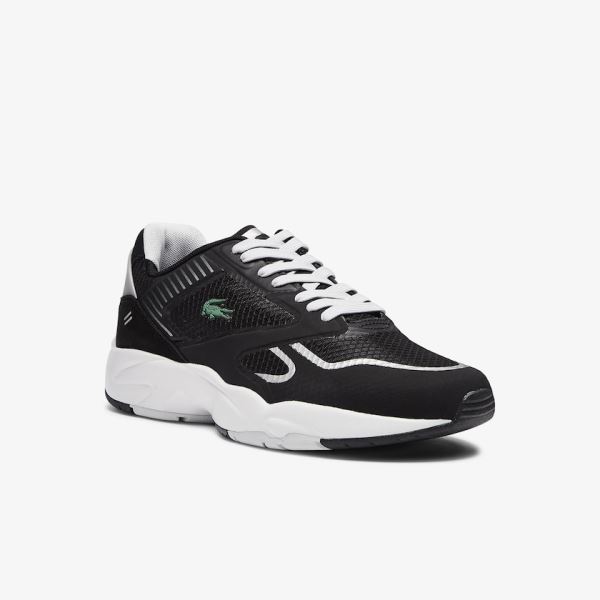 Lacoste Storm 96 Nano Textile Sneakers Pánské - Tenisky Černé / Světle Šedé | CZ-IgDKEr